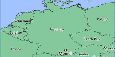 München, Njemačka na karti