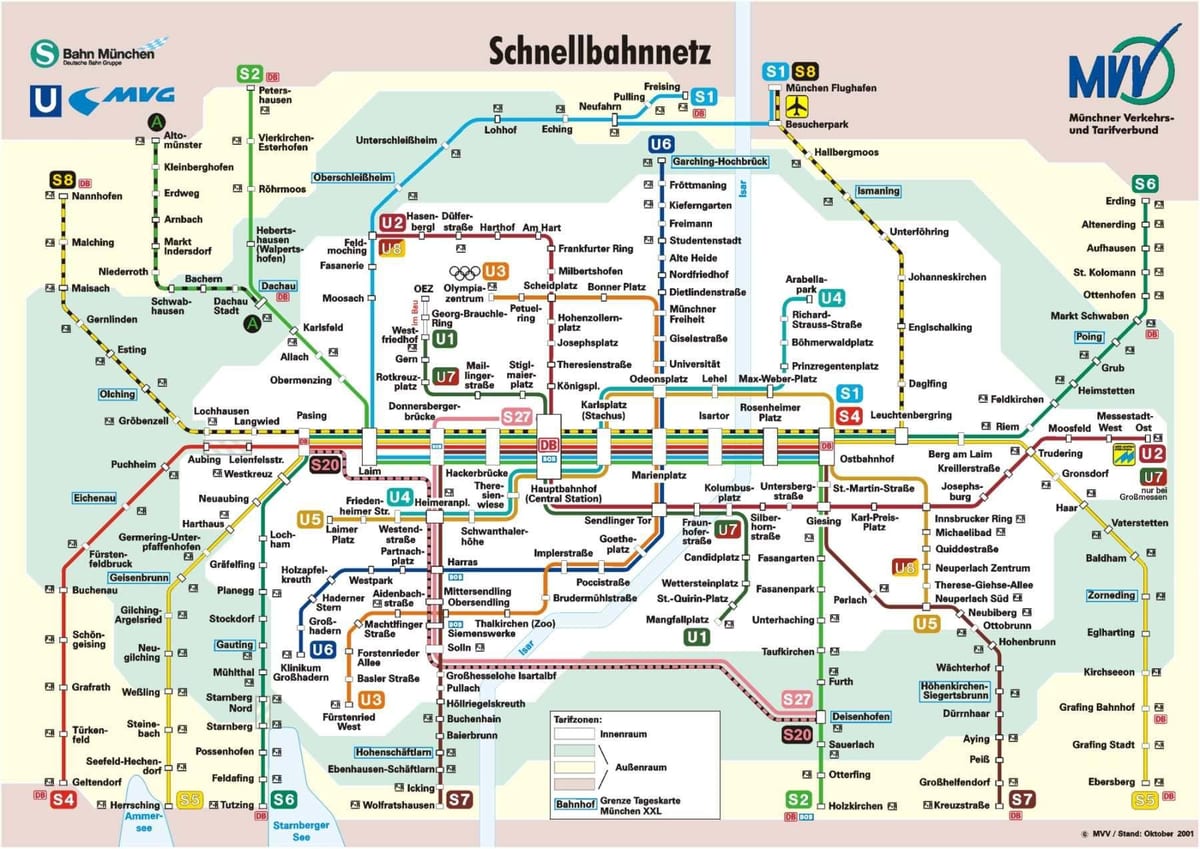 željeznički kolodvor u Münchenu karti