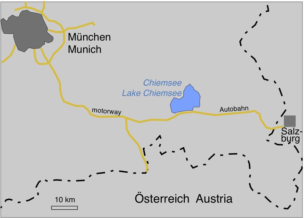 Karta ofmunich jezera 