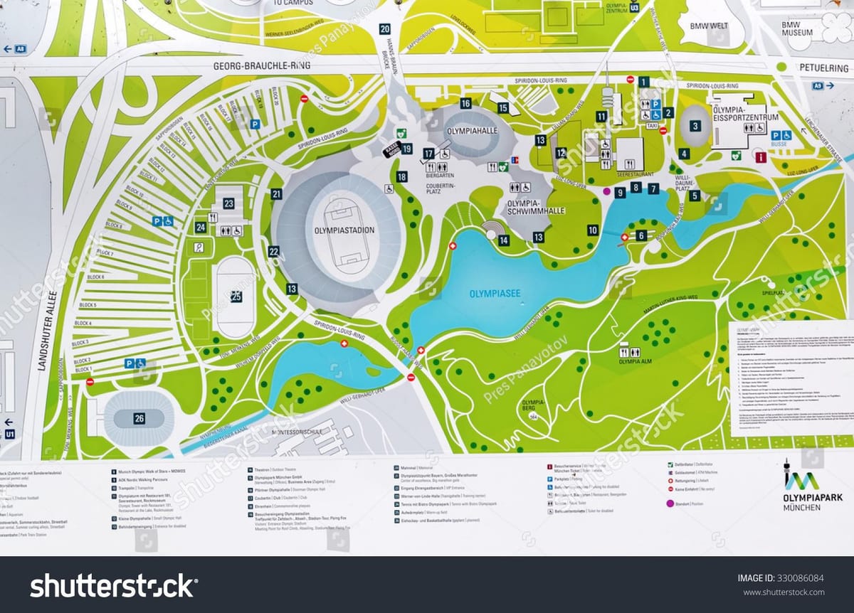 Karta Olimpijski park u Münchenu