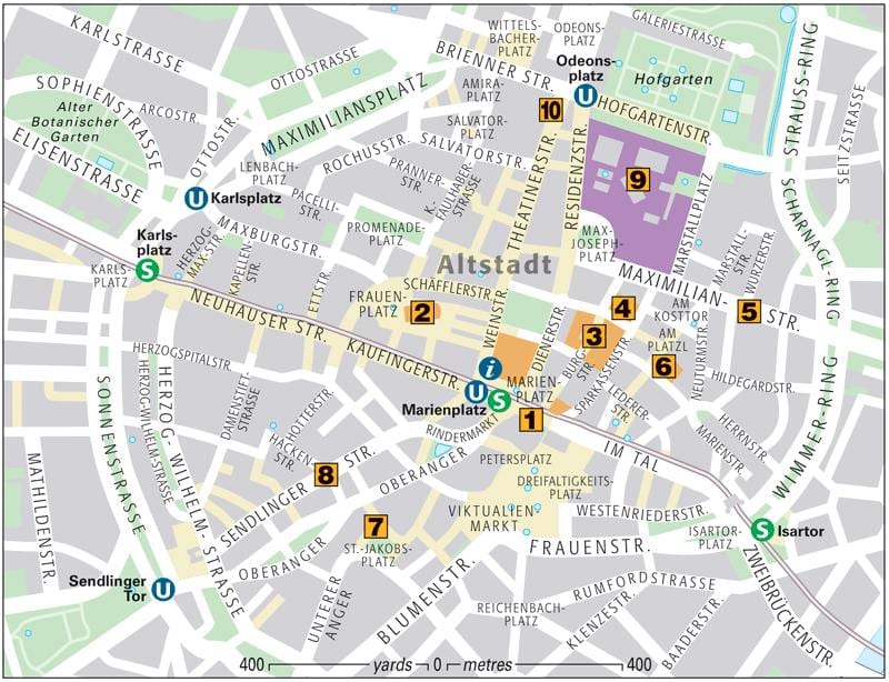 Karta u Münchenu Stari grad