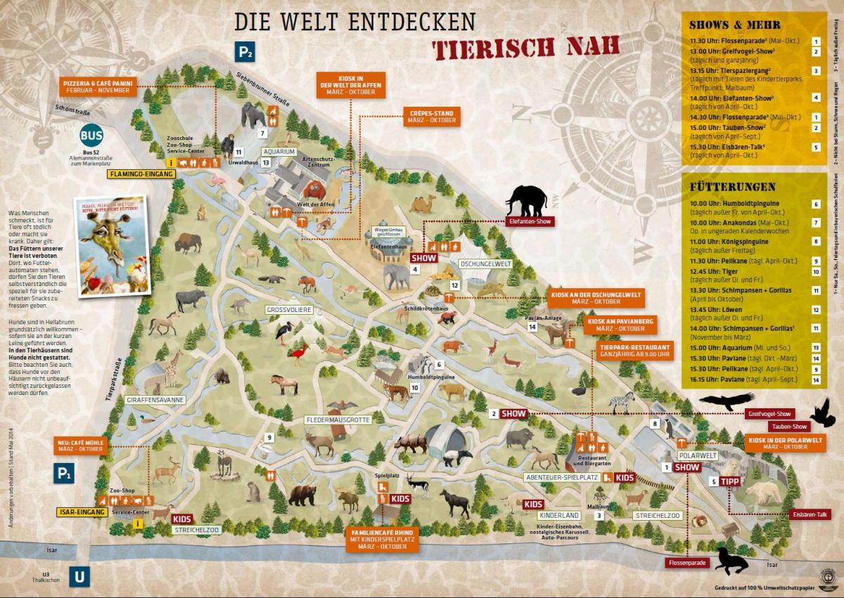 Karta u Münchenu zoološki vrt