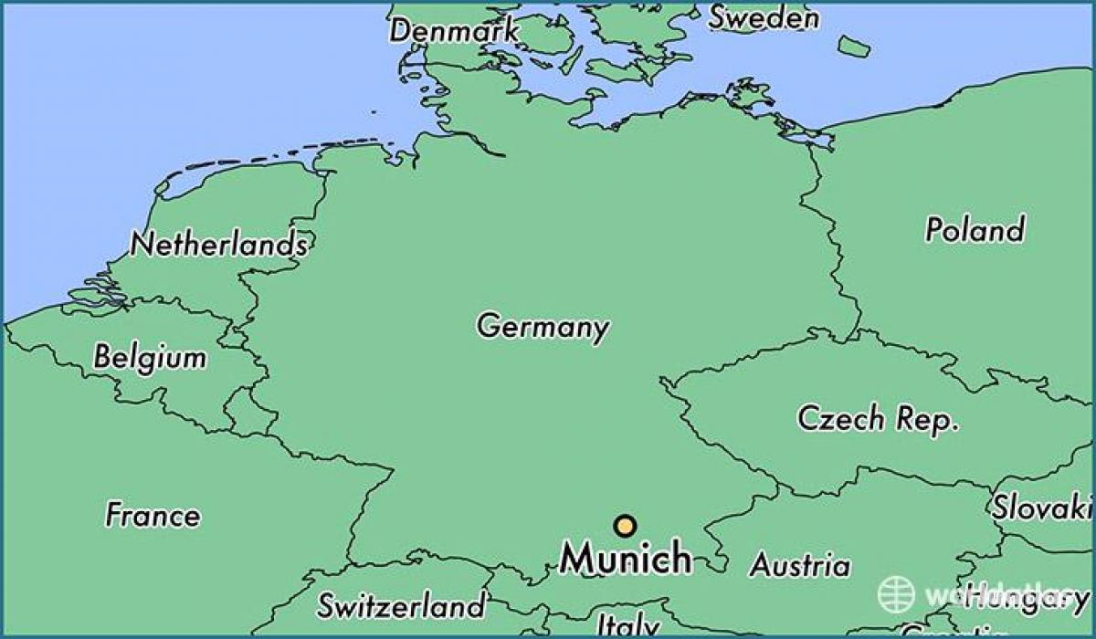 München, Njemačka na karti