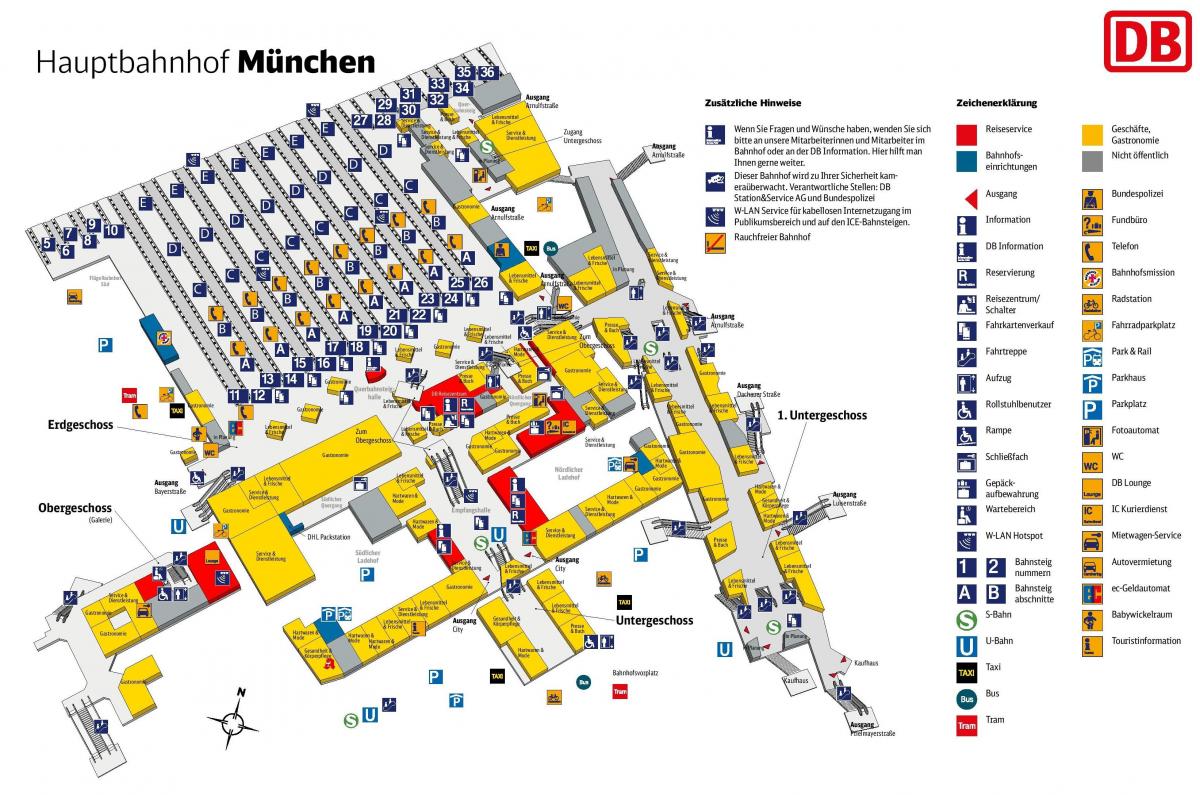 München central station na karti