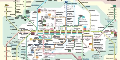 Željeznički kolodvor u Münchenu karti