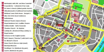 München kartica znamenitosti