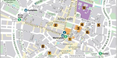 Karta u Münchenu Stari grad