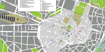 Turistička karta u Münchenu znamenitosti